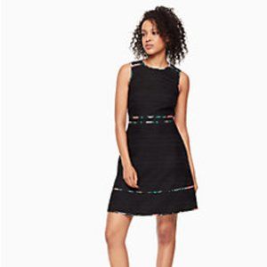 Kate Spade blossom trim tweed dress